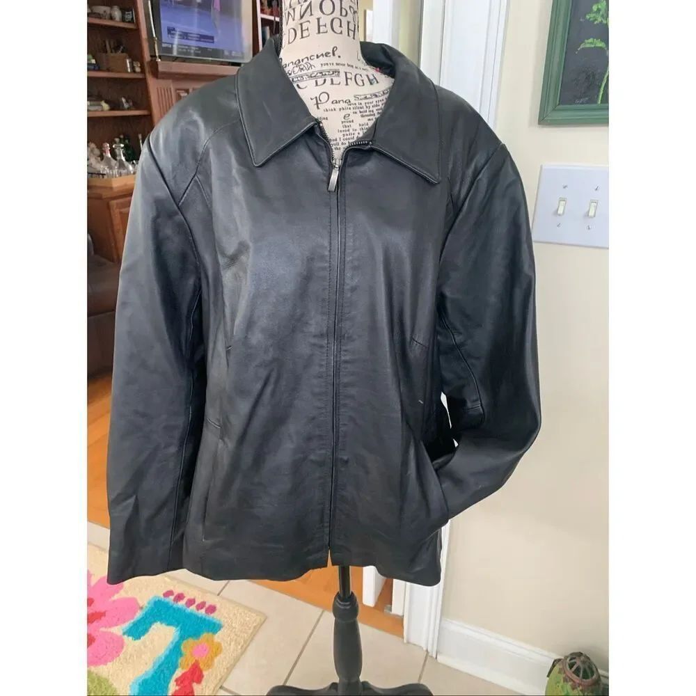 Style & Co Leather Jacket - Picture 2 of 14
